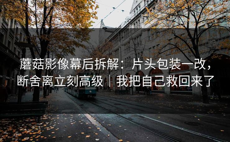 蘑菇影像幕后拆解：片头包装一改，断舍离立刻高级｜我把自己救回来了